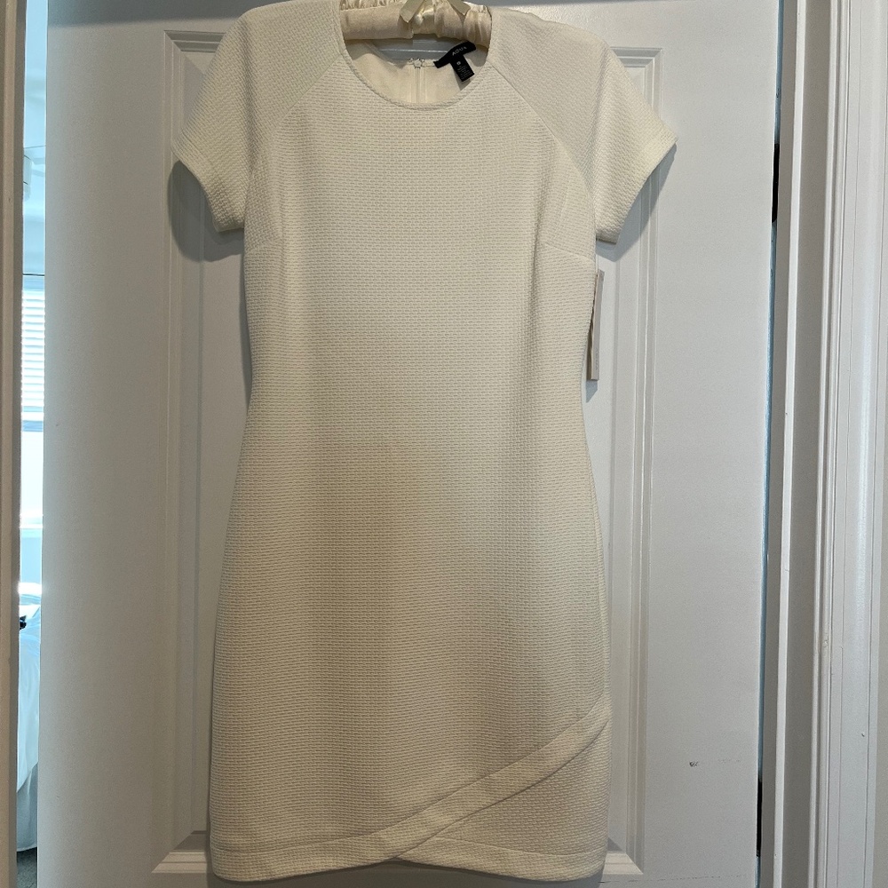 Aqua size L white dress